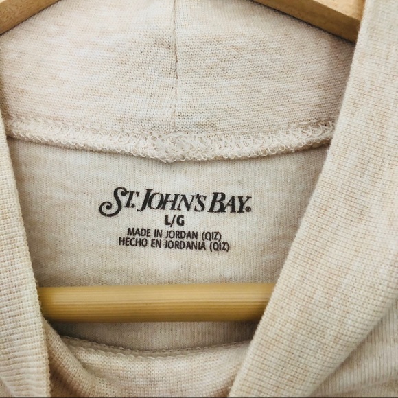 St Johns Bay 100% Cotton Tan Mock Neck Top - Picture 5 of 8